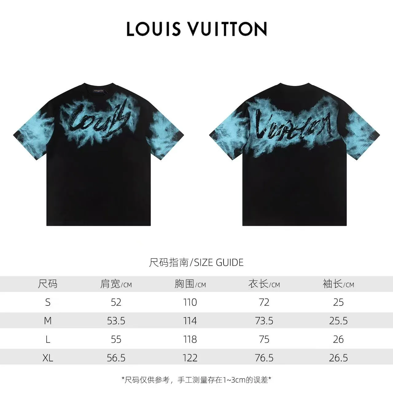 🅿️150 Style: 2026 new Louis Vuitton short-sleeved T-shirt Material: High version 300g double yarn combed cotton Size: S～XL Color: Black Style number: Z034